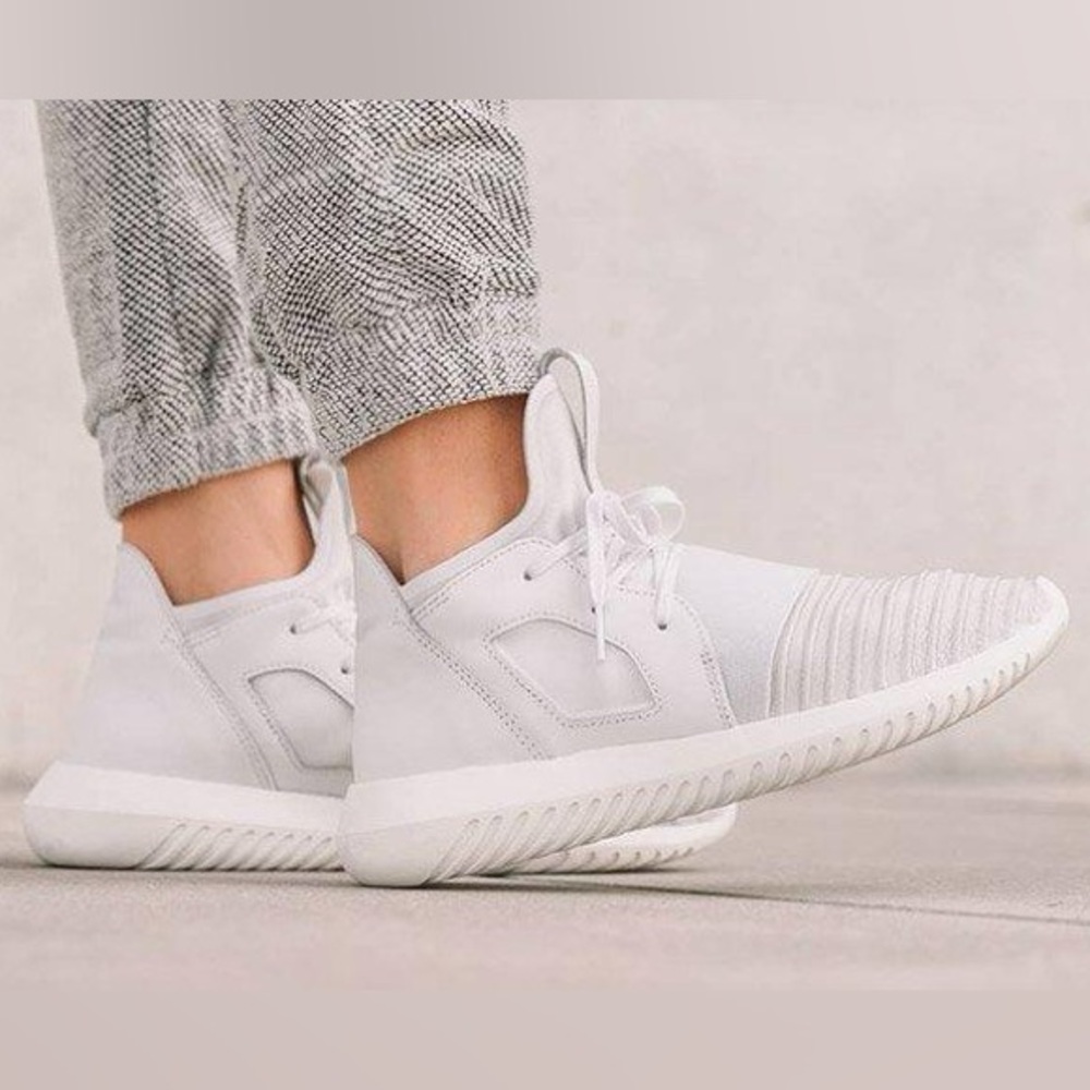 Adidas tubular defiant woven knit sneakers
